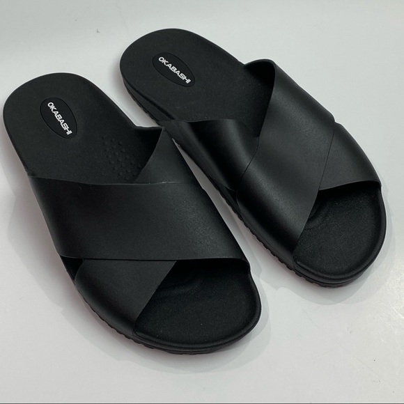 Okabashi Shoes - Okabashi Women’s Black Sandals Slides Sz Large New